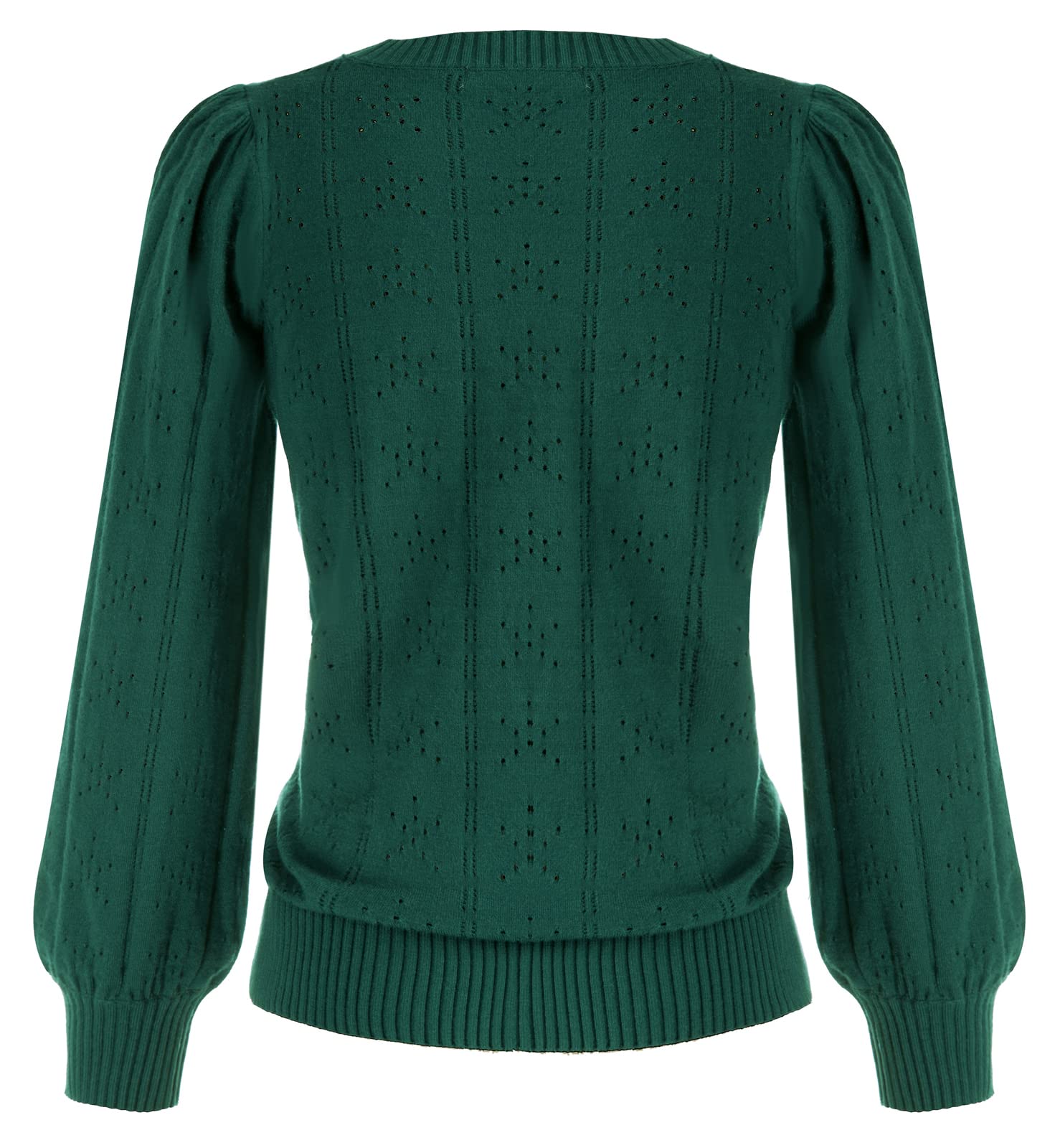 GRACE KARIN Maglia Elegante Donna a Manica Lunga con Scollo a Rotondo Tinta Unita