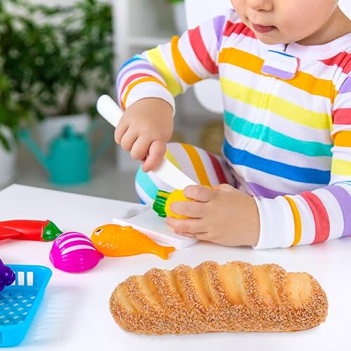 Miniatura 4 de Pan artificial de 10.6 pulgadas, modelo de pan falso de simulación para decoración de cocina, accesorios de fotografía