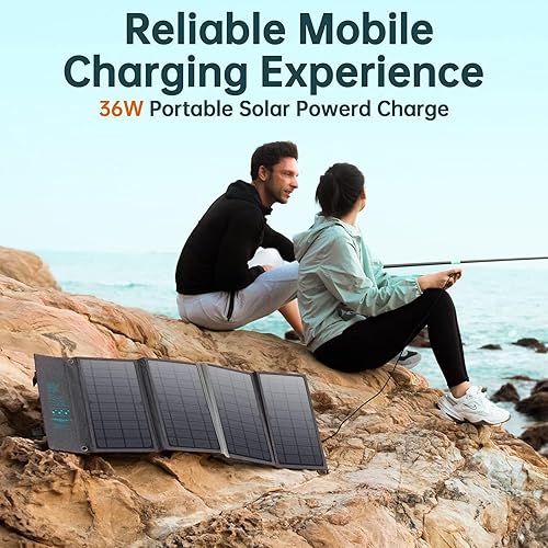 Miniatura 3 de Panel solar portátil de 5 V 14 W, cargador de panel solar plegable con salida USB de 5.2 V 2 A, kit de panel solar de emergencia de energía