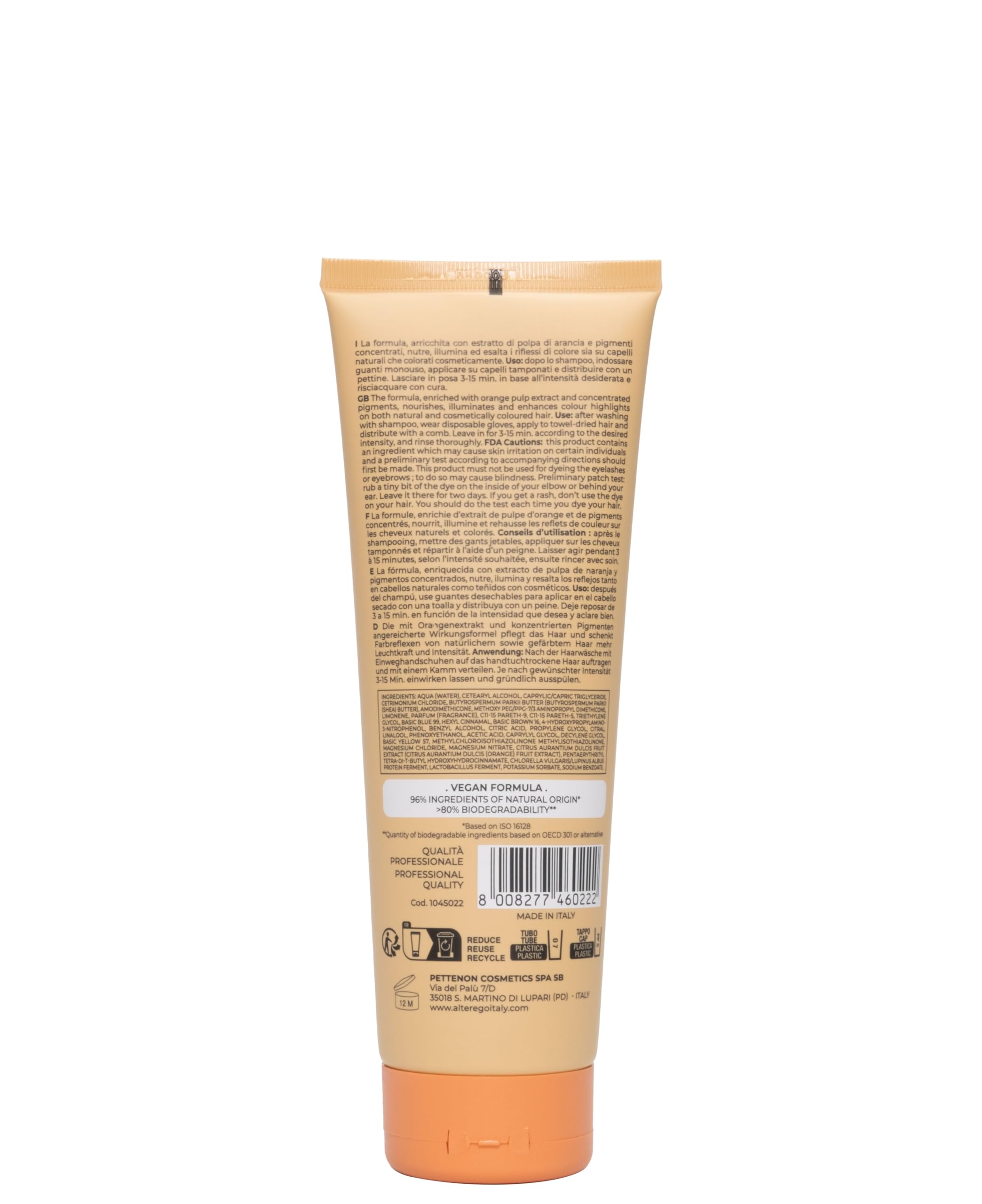 ALTEREGO ITALY PASSION COLOR MASK SPICY CHOCOLATE, Coloration Nutritive, 250 ml