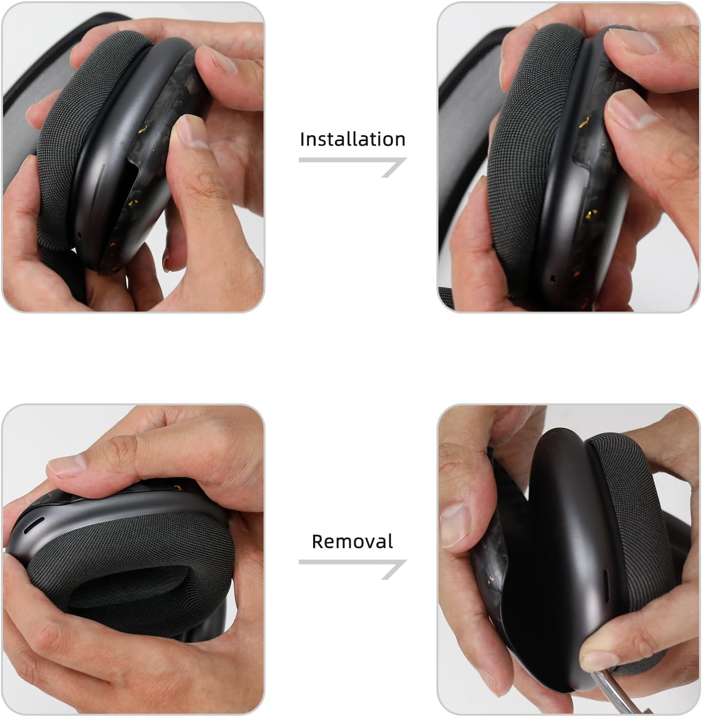 MONOCARBON Real Carbon Fiber Case for AirPods Max (2024/2020), Military-Grade Protective Hard Cover for Apple Max Headphones, Unique Forged Glossy, Scratch-Resistant, Essential Accessories-Blue - Image 9