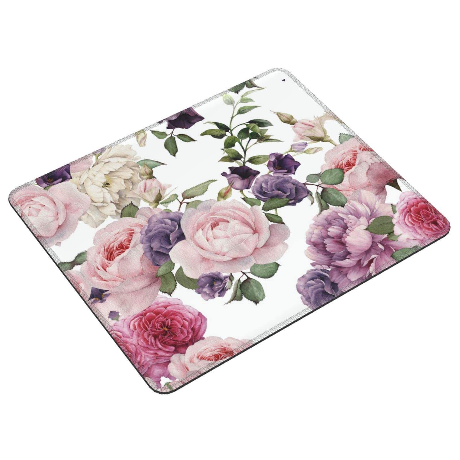 Rundes Gaming-Mauspad 20x20 Cm – Rutschfeste Gummiunterseite, Genähter Rand, Rosa