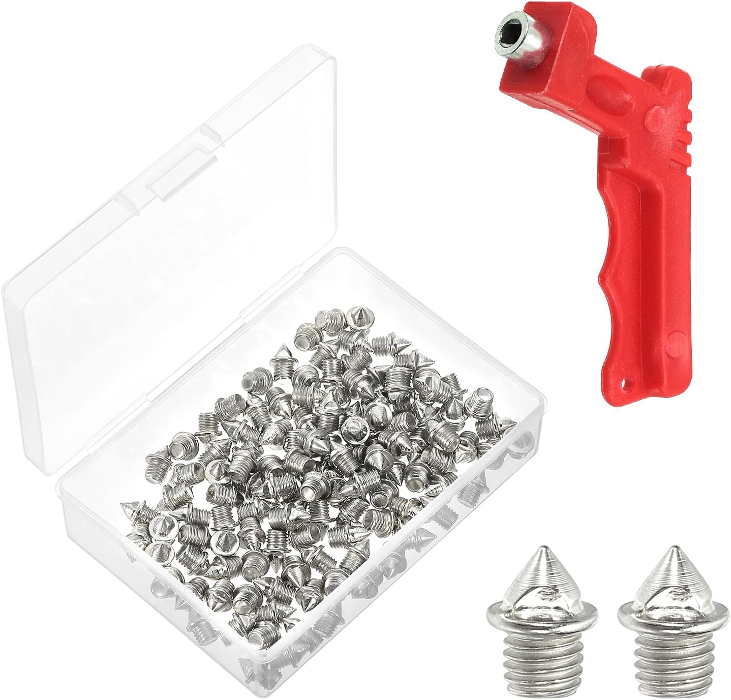 PATIKIL Steel Track Spikes Sports Shoes Spikes Replacement Accessories with Spike Wrench for Long Jumping Running