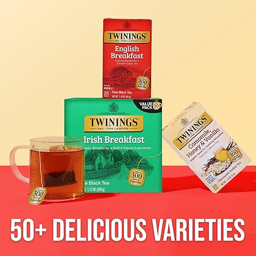Vista 148 de Twinings, Pure Green Tea - Té verde con sabor suave y aroma atractivo con cafeína, disfruta caliente o helado, bolsas de té individuales