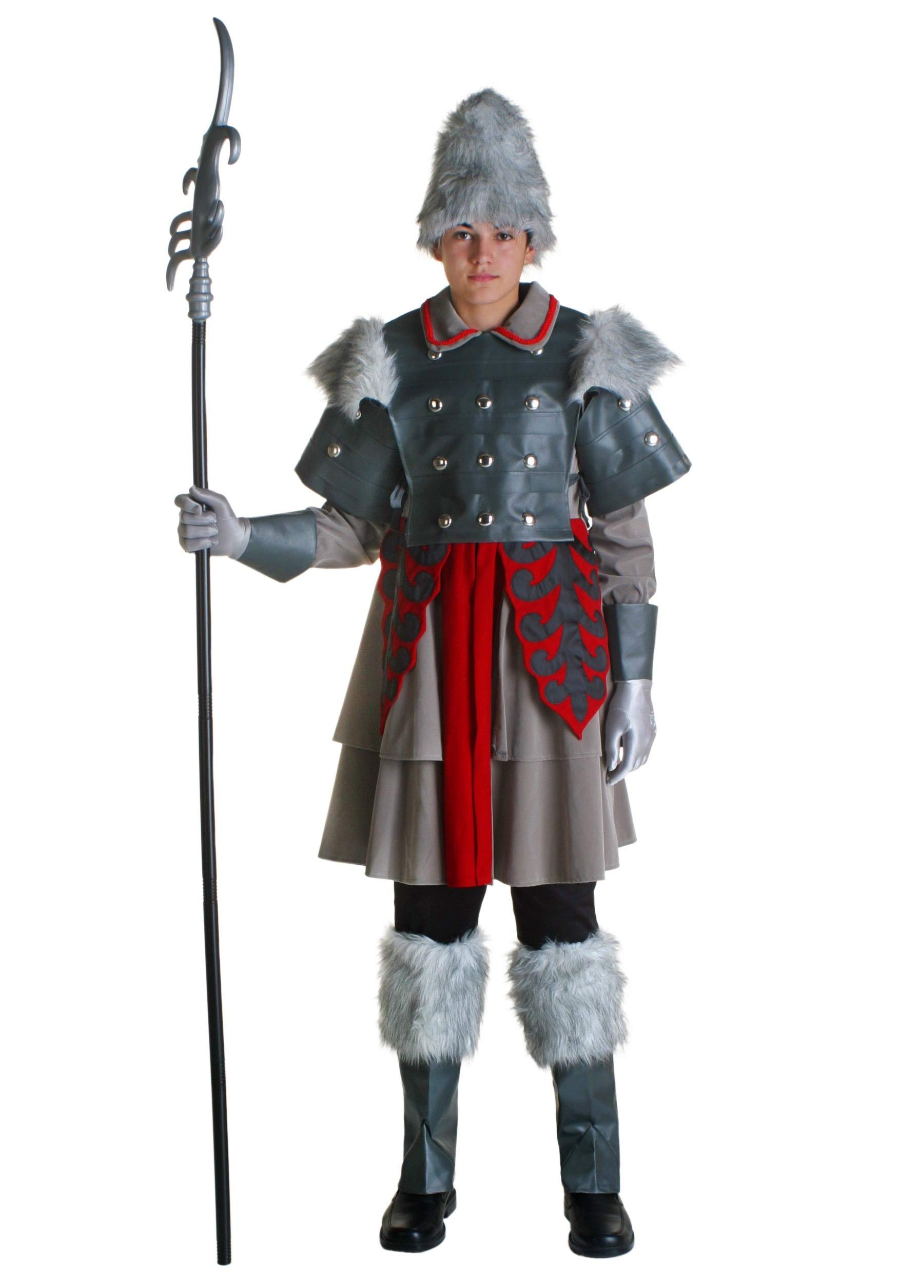 Teen Witch Guard Costume | Medieval Castle Watchman Outfit With Zip Jacket, Vest, Hat, Shoe Covers and Gloves