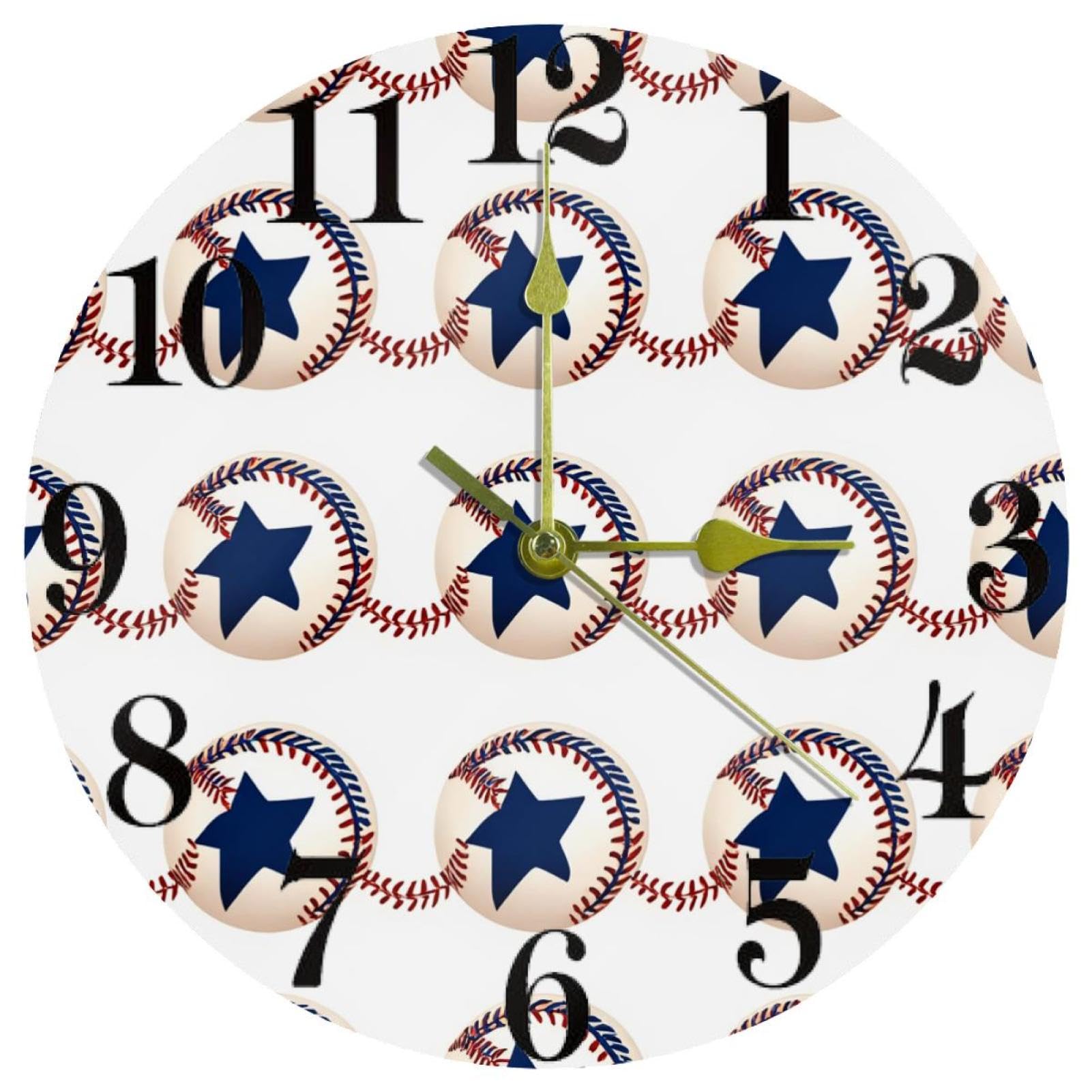 Horloge ronde Blue Star pour décorer la cuisine, le salon ou la salle de classe