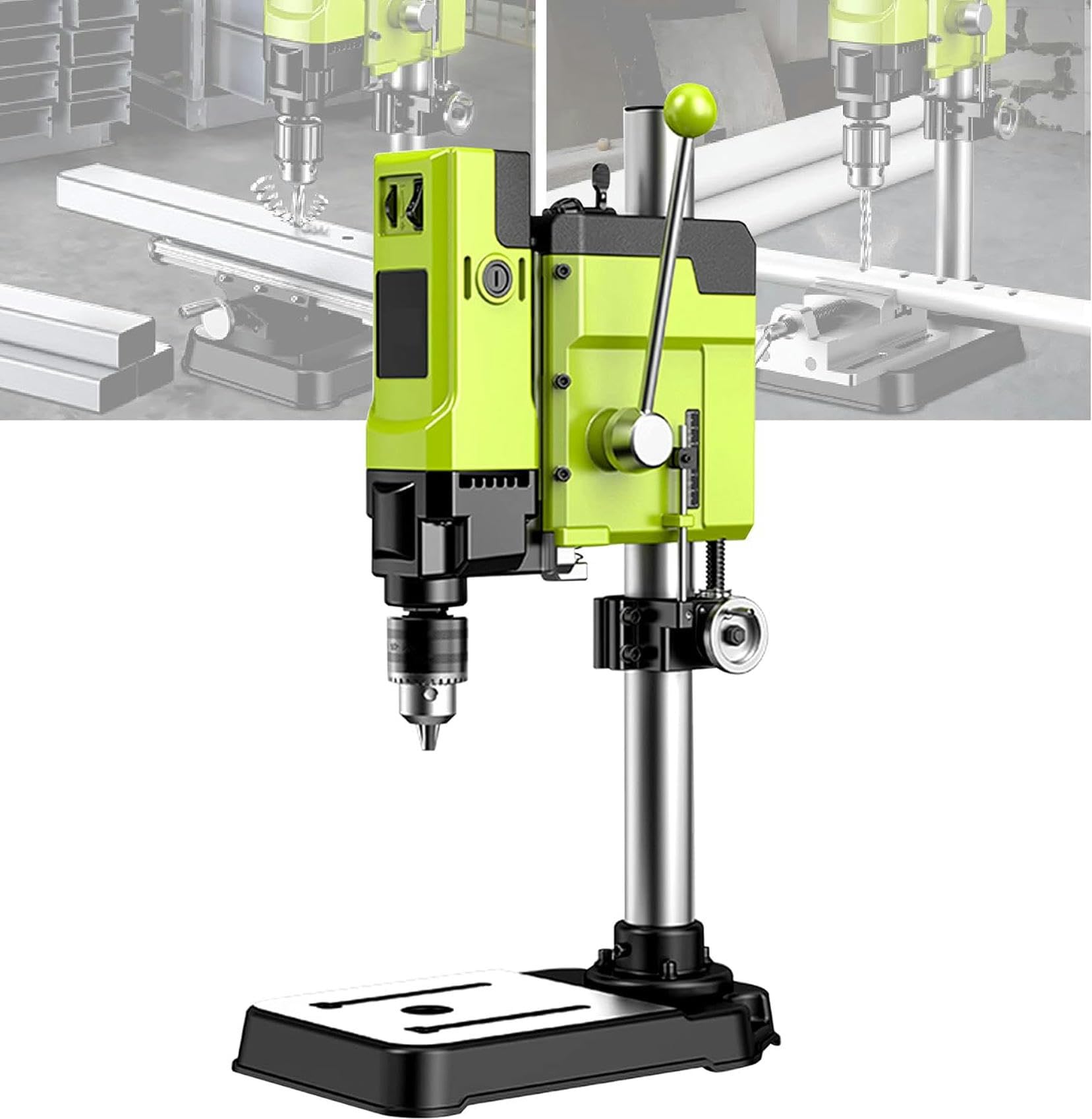 Taladro de Columna 880w, Taladro de Mesa Taladro de Columna Profesional 6 Velocidades Banco Trabajo para Bricolaje y Reparaciones Profesionales