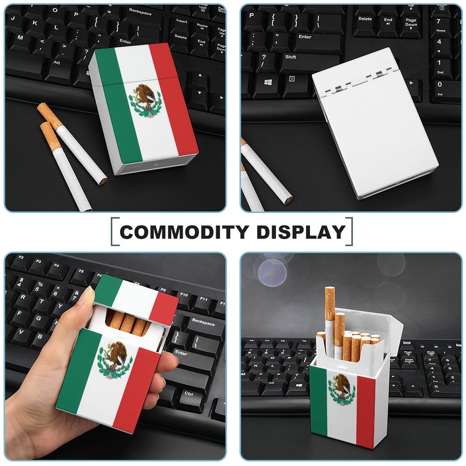 Amazon.com: Flag of Mexico Cigarette Case Box King Size 85mm 20 Capacity  Push to Open Waterproof Cigarette Case for Women Men Pocket Cigarette  Holder Case Vintage Cigarette Box : Health & Household