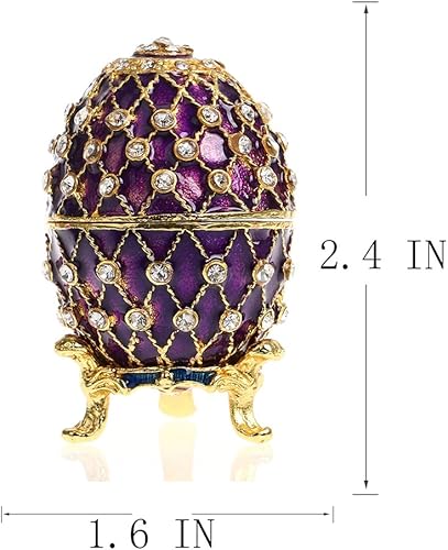 Miniatura 2 de YUFENG - Estuche abisagrado para baratijas para niñas, estuche en forma de piña decorado a mano