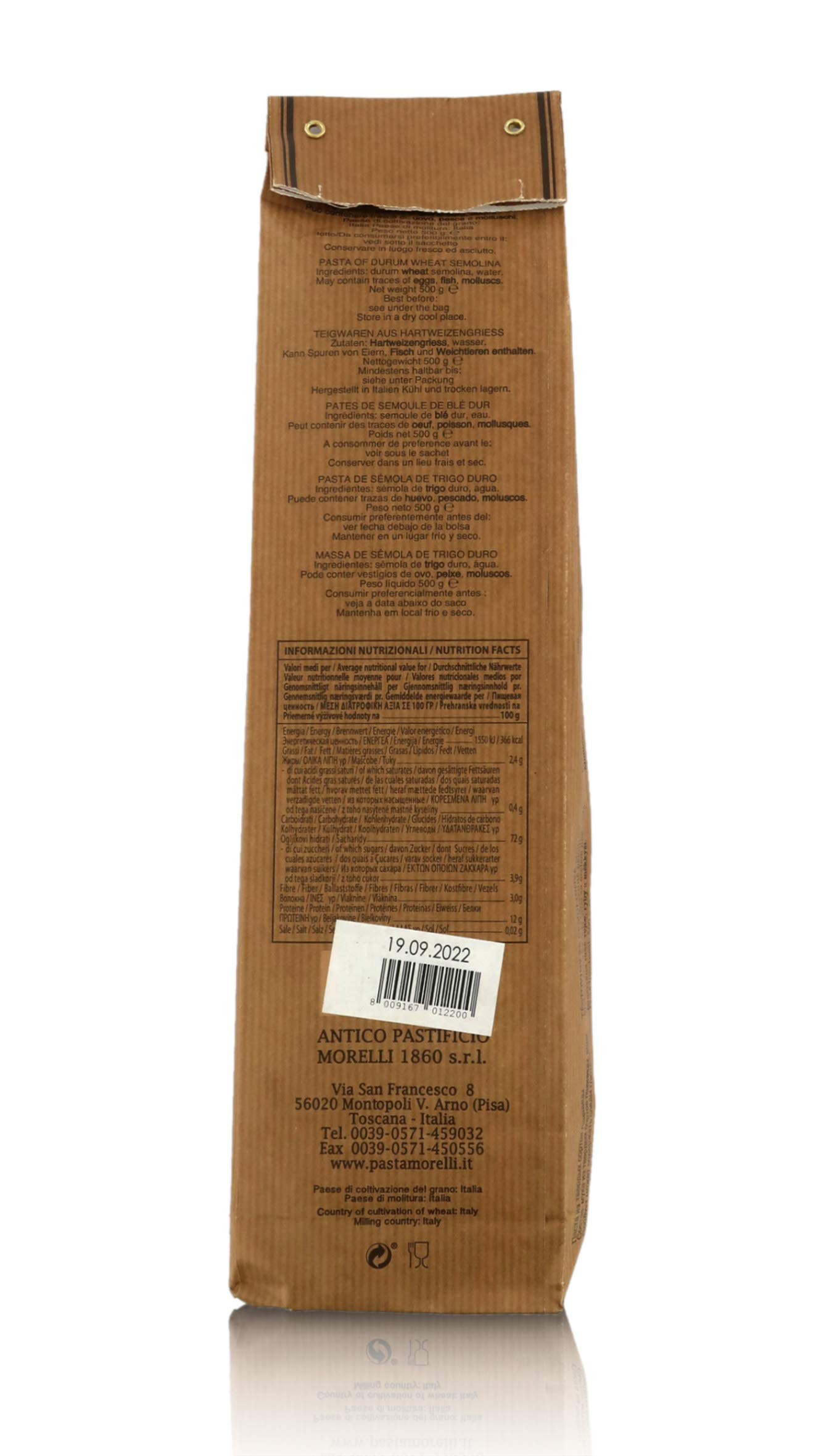 Linguine, Pasta semola di Grano Duro, 12 Confezioni da 500 Grammi