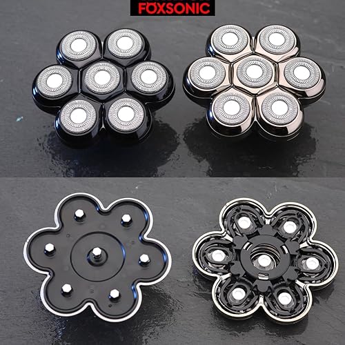 Miniatura 77 de Silvery - Cabezal de repuesto para afeitadora eléctrica para hombre, cabeza de repuesto de 6 cuchillas de repuesto para afeitadora calva Tono