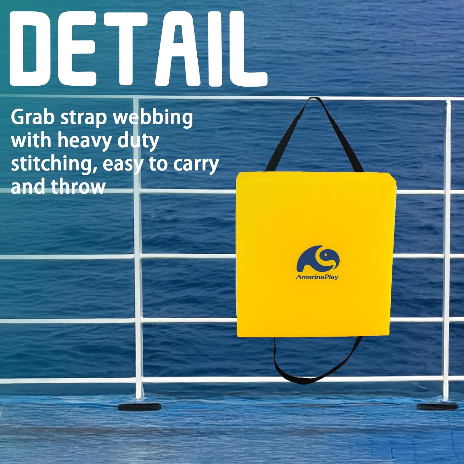Boat Throwable Flotation Cushion,Emergency Marine Throwable Seat Cushion and Boat Throw Flotation Devices for Kayaks Canoes,Coast Guard USCG Approved Type IV PFD,Yellow-2PK