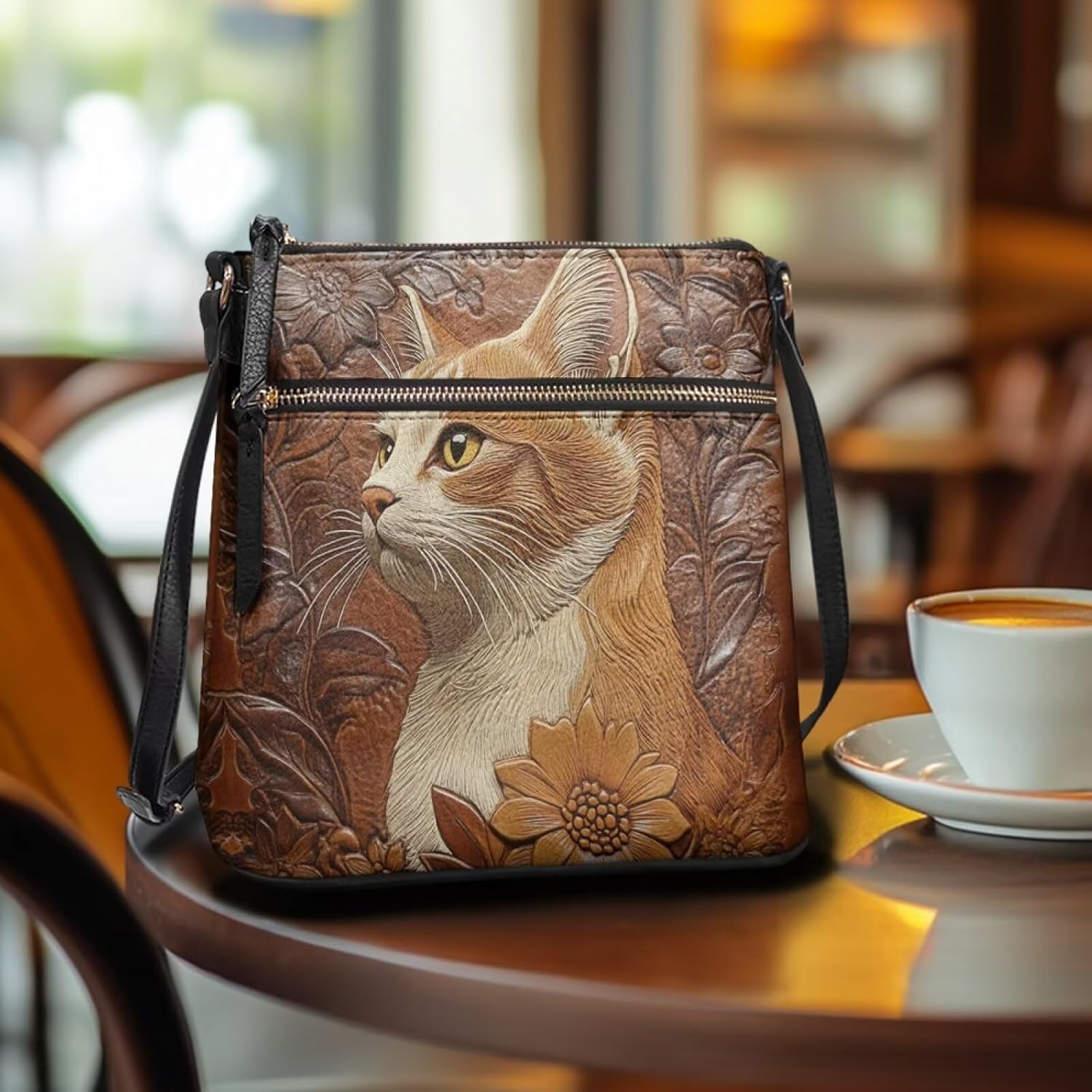COEQINE Leather Tote Bag for Women Large Capacity Crossbody Bags for Woman Anti Lost Shoulder handbag
