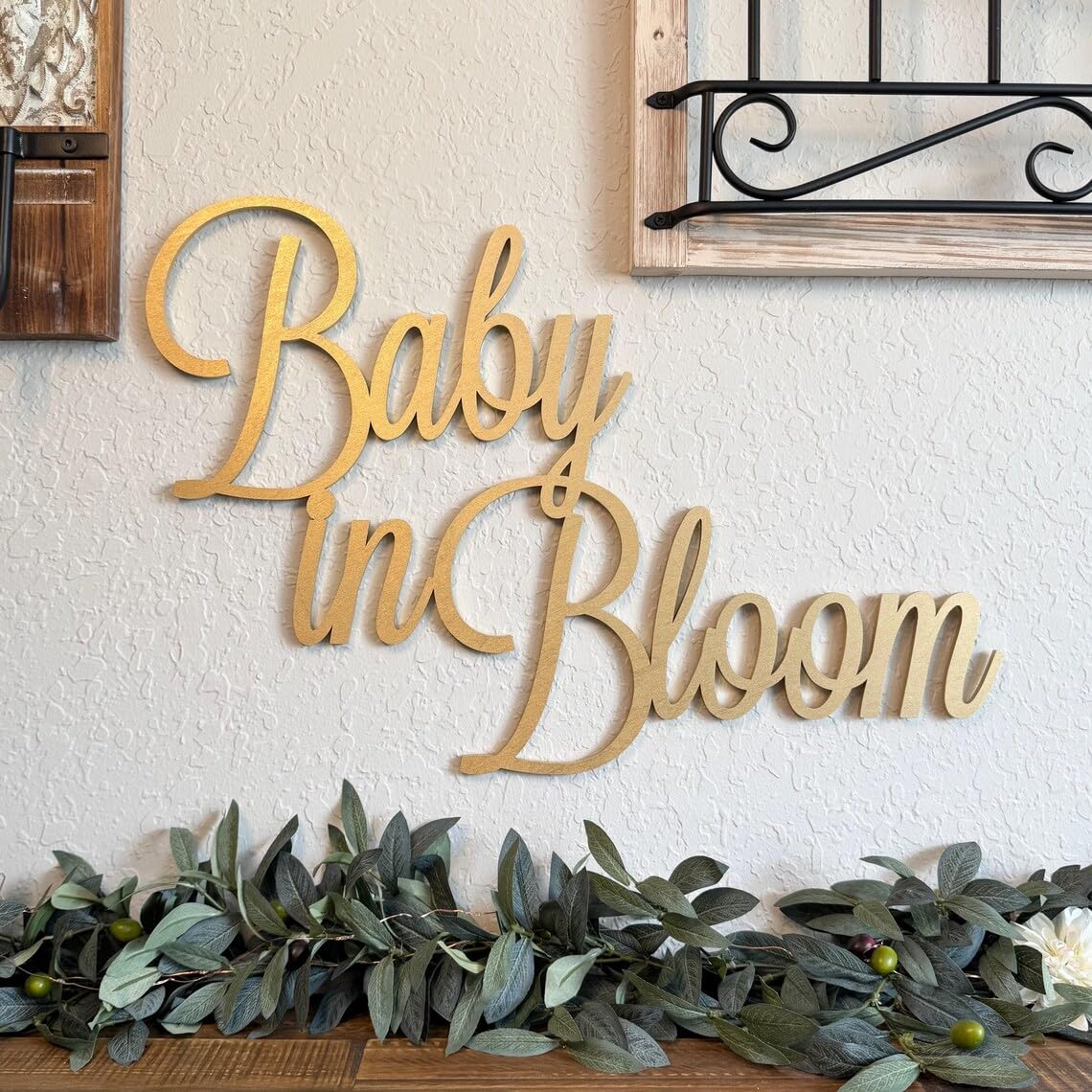 Panneau en bois pour toile de fond cadeau de fête de grossesse