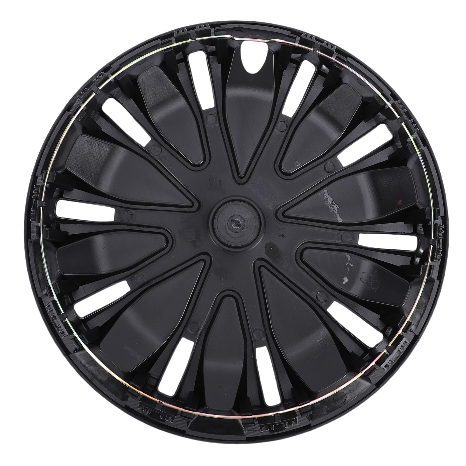 Osłona Felgi Kołpaki, 4 szt. Ozdobne Kołpaki 14 Cali Stylowy Klips R14 Zamiennik dla AX (BLACK)