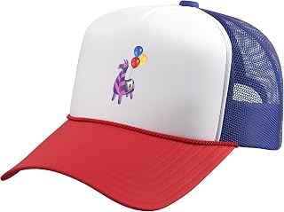 Funny Lama Ballons Gaming Design Gamer Llama Loot Trucker Hat with Adjustable Mesh Back