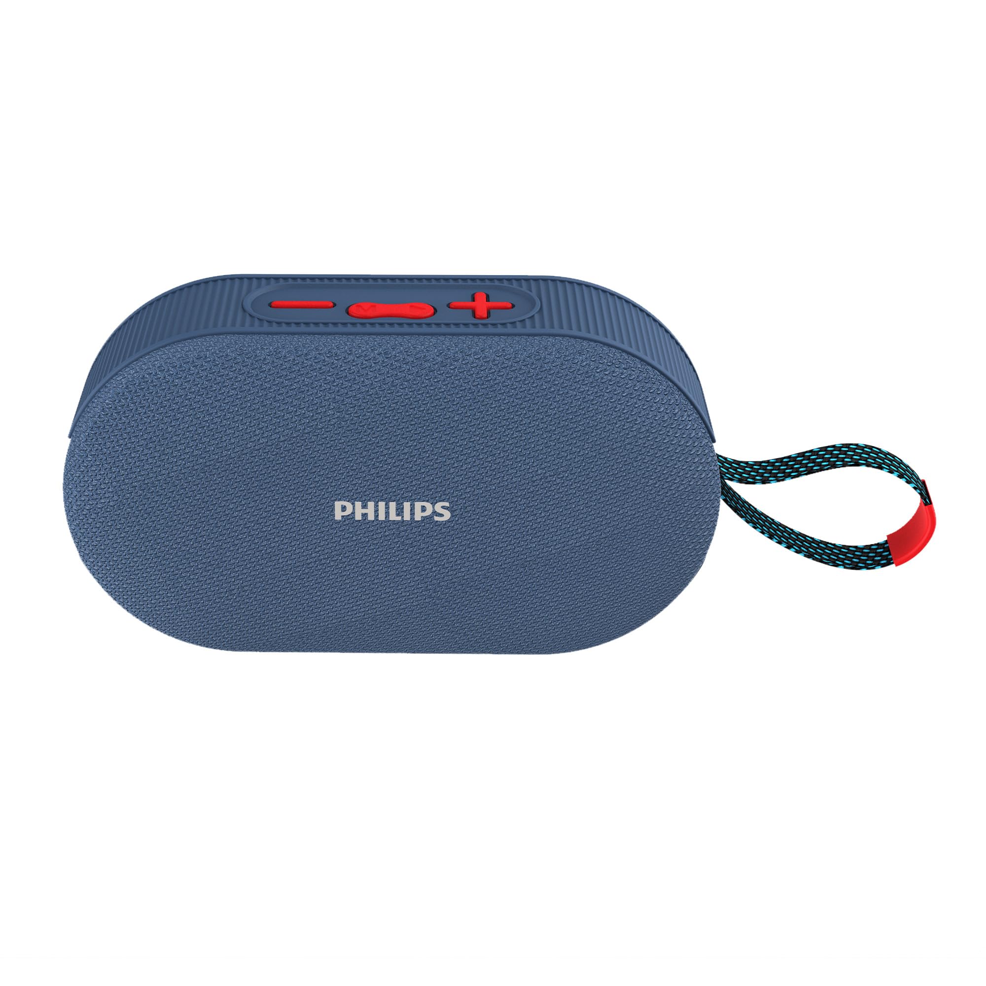 PHILIPS Audio TAS1400BL Wireless Bluetooth Speaker with Deep Bass, Passive Radiator, 12W Sound Output, 1200mAh Rechargable Battery, RGB Light Modes, 10H Playtime, Supports TF/USB/BT Modes (Blue)-image-32