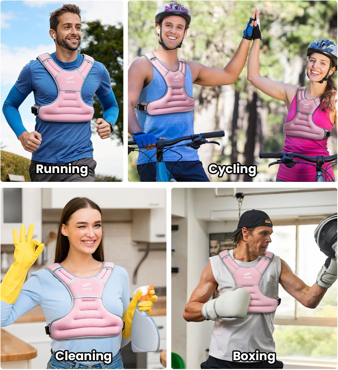 Weighted Vest Woman Men 6lb 8lb 10lb 12lb 15lb 18lb 20lb 25lb Weight Vest for Women, Rucking Vests with Reflective Stripe for Walking Running Workout Strength Training Weight Loss Fitness Weightlifting