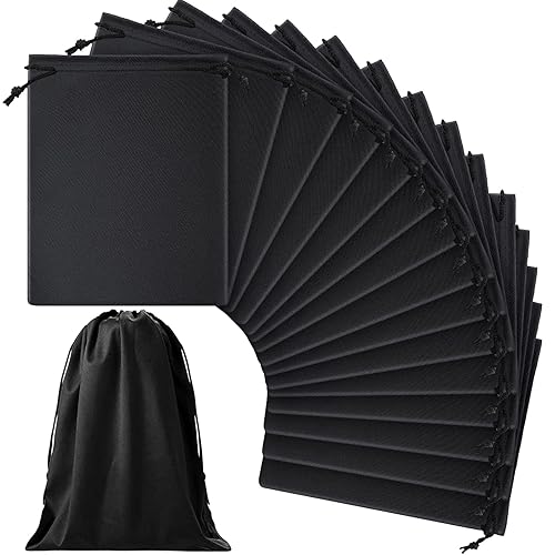 15 Pcs Adult Toy Storage Bag Microfiber Drawstring Bag Multi Purpose Camping Storage Sack Adjustable Small Pouch Stuff Sack(7.8 x 9.8 Inch)