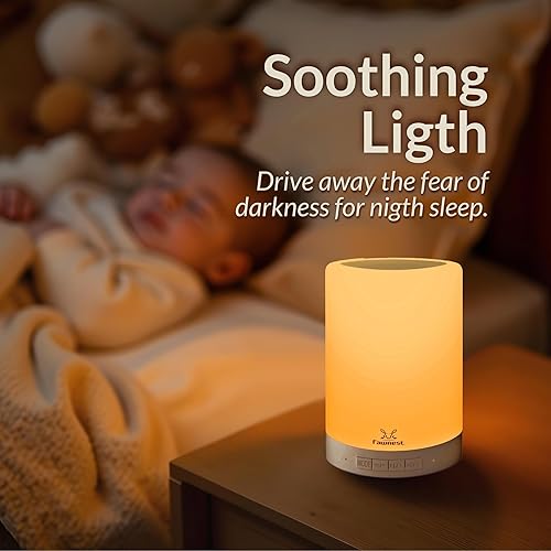 Miniatura 6 de Lámpara de noche para bebé, altavoz inalámbrico, portátil, táctil, luz nocturna para niños y niños pequeños, lámpara de noche de brillo suave