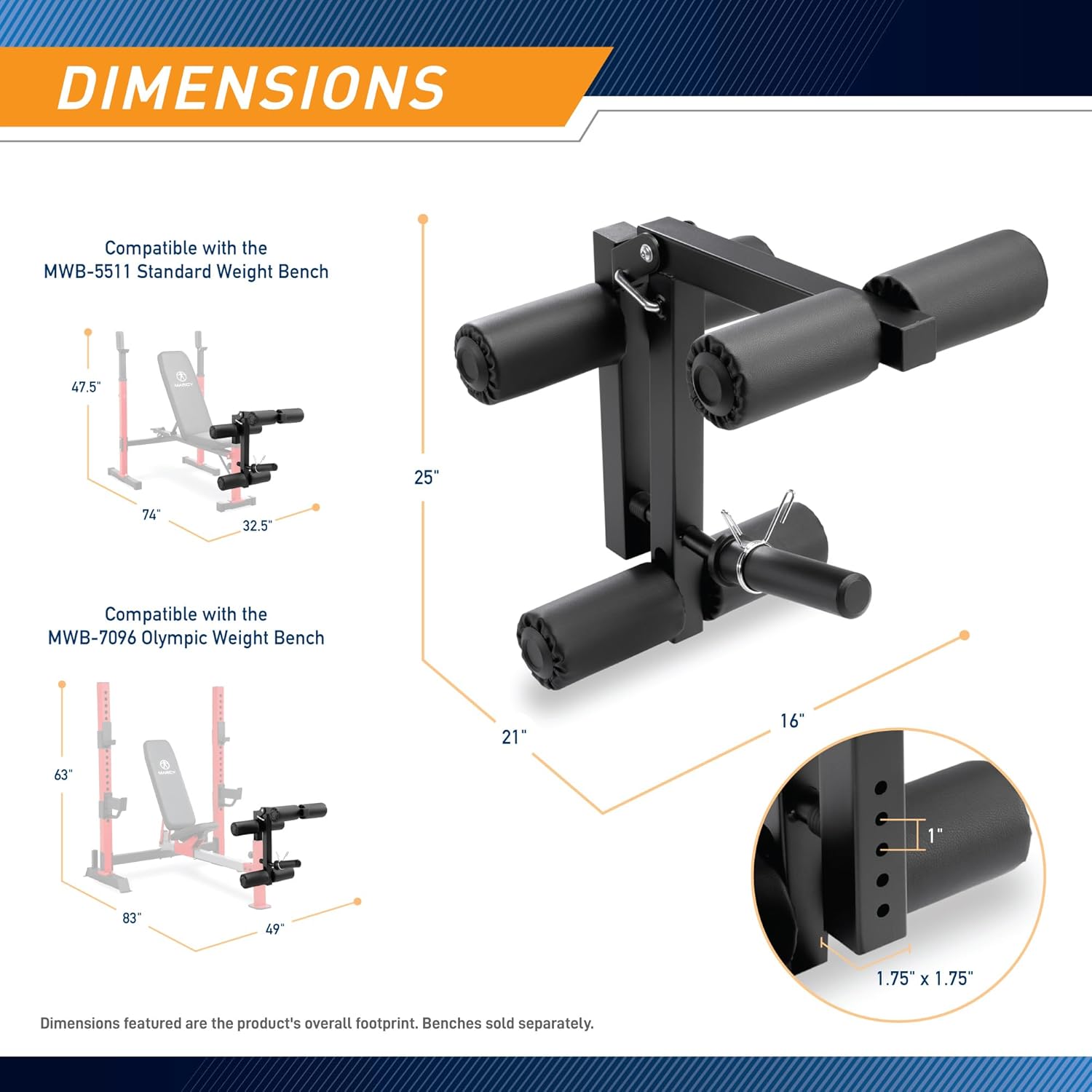 Marcy Weight Bench Accessory - Arm Curl ACC-8215AC