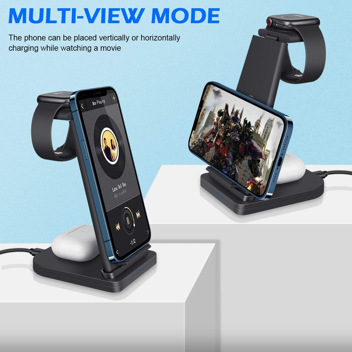 Big Sale Wireless Charger, Topume 3 in 1 Wireless Charging Station for iPhone 12/11pro/SE/Xs Max Apple Watch 6/5/4/3/2 AirPods 2/Pro,Wireless Charging Stand for Samsung S20 (with 18W QC 3.0 Adapter) Up To 40% OFF Wireless Charger, Topume 3 in 1 Wireless Charging Station for iPhone 12/11pro/SE/Xs Max Apple Watch 6/5/4/3/2 AirPods 2/Pro,Wireless Charging Stand for Samsung S20 (with 18W QC 3.0 Adapter)