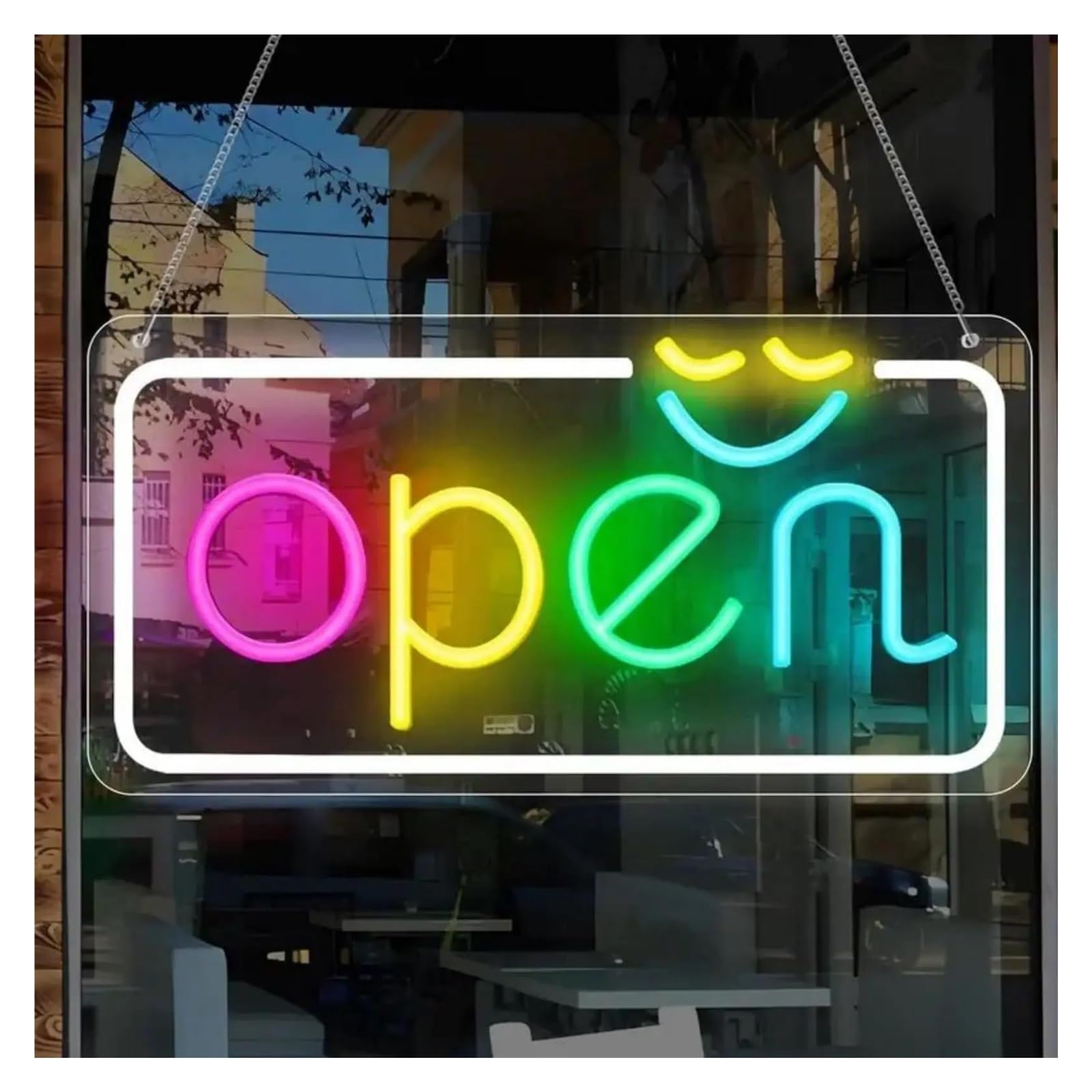 LEMST Sign Lamp Open Neon Sign, Suitable for Businesses, Offices, Shops, Restaurants, Bars, Cafes, Spas 40x20cm