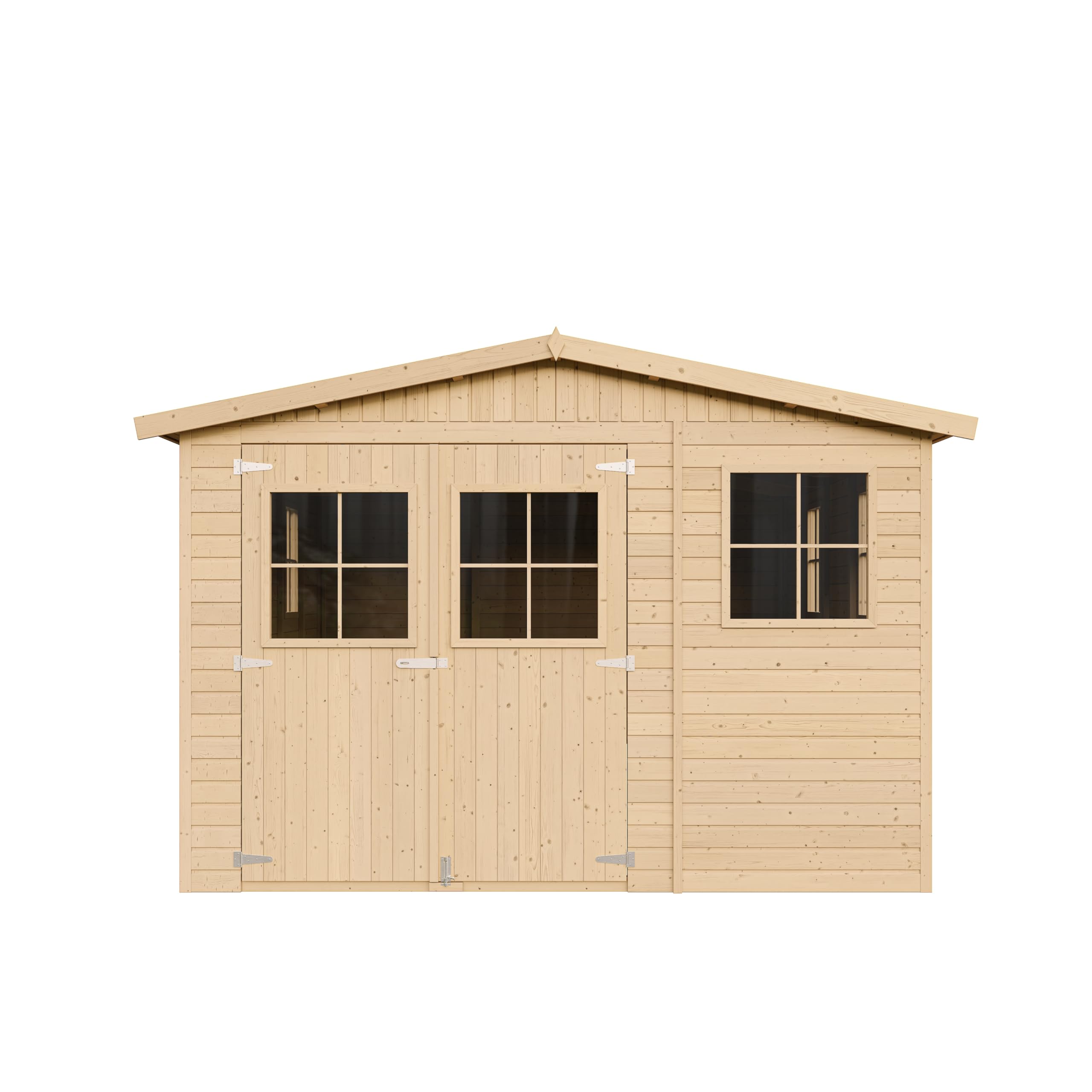 Cobertizo de Madera para jardín - 324x516cm/15m2 Cobertizo de Madera Natural - Taller de Jardín - Bicicleta, Almacenamiento de Herramientas TIMBELA M337