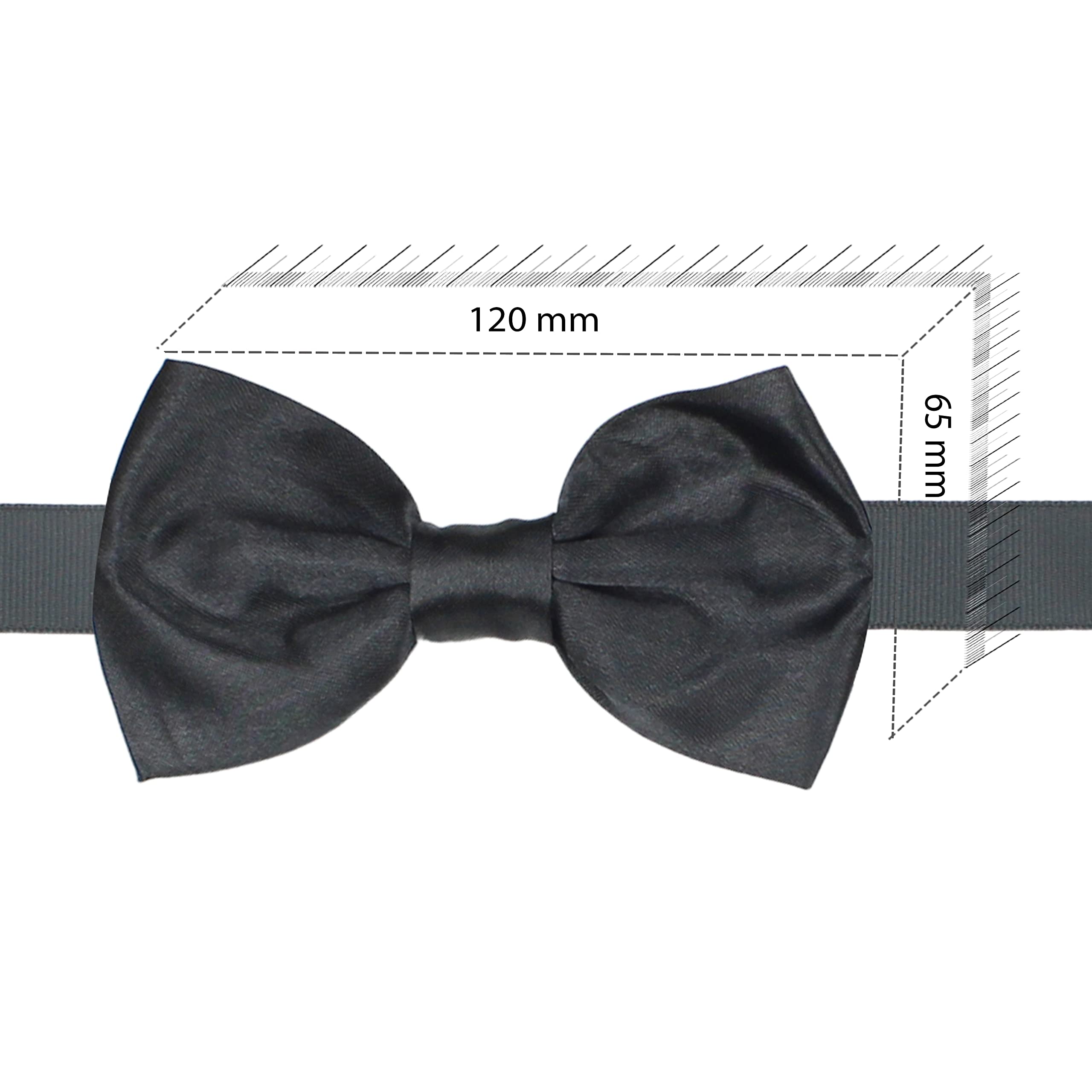 Kavove Solid Essentials Black Bow Tie 1