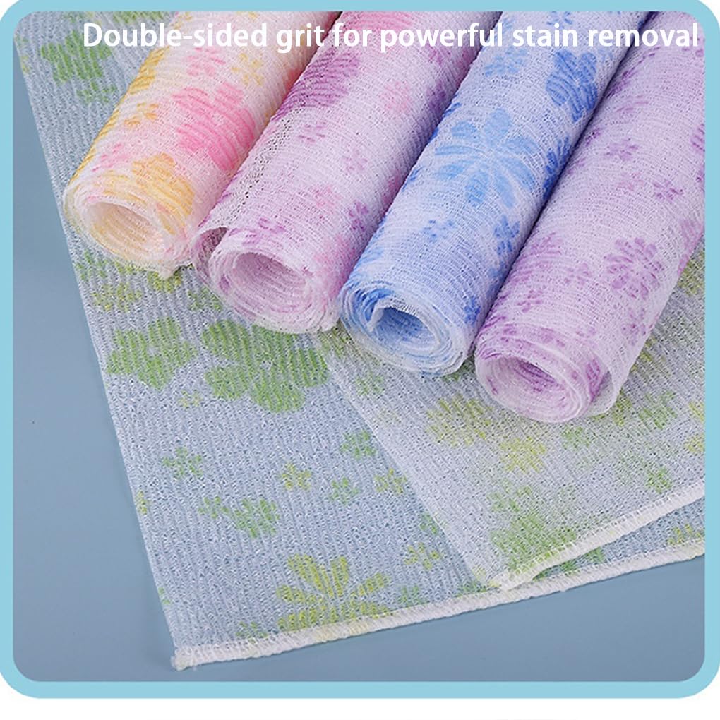 Toalla Exfoliante de Doble Cara con Textura y Cepillo para la Espalda. El Cepillo para la Espalda se Seca rápidamente después de la Ducha. Fabricado con Fibra de, Azul