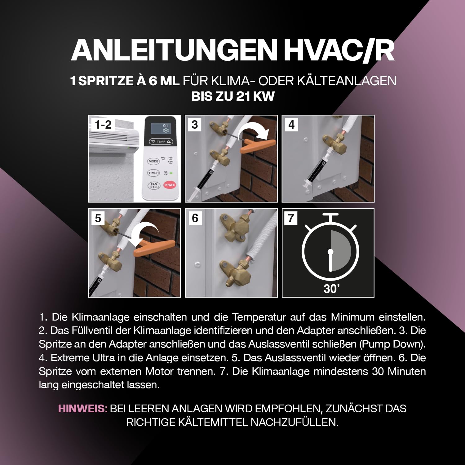 ERRECOM Extreme Ultra - 6 x 6 ml, Dichtungsmittel für Klimaanlagen und Kühlsysteme und für Kfz-Klimaanlagen (Adapter nicht enthalten)