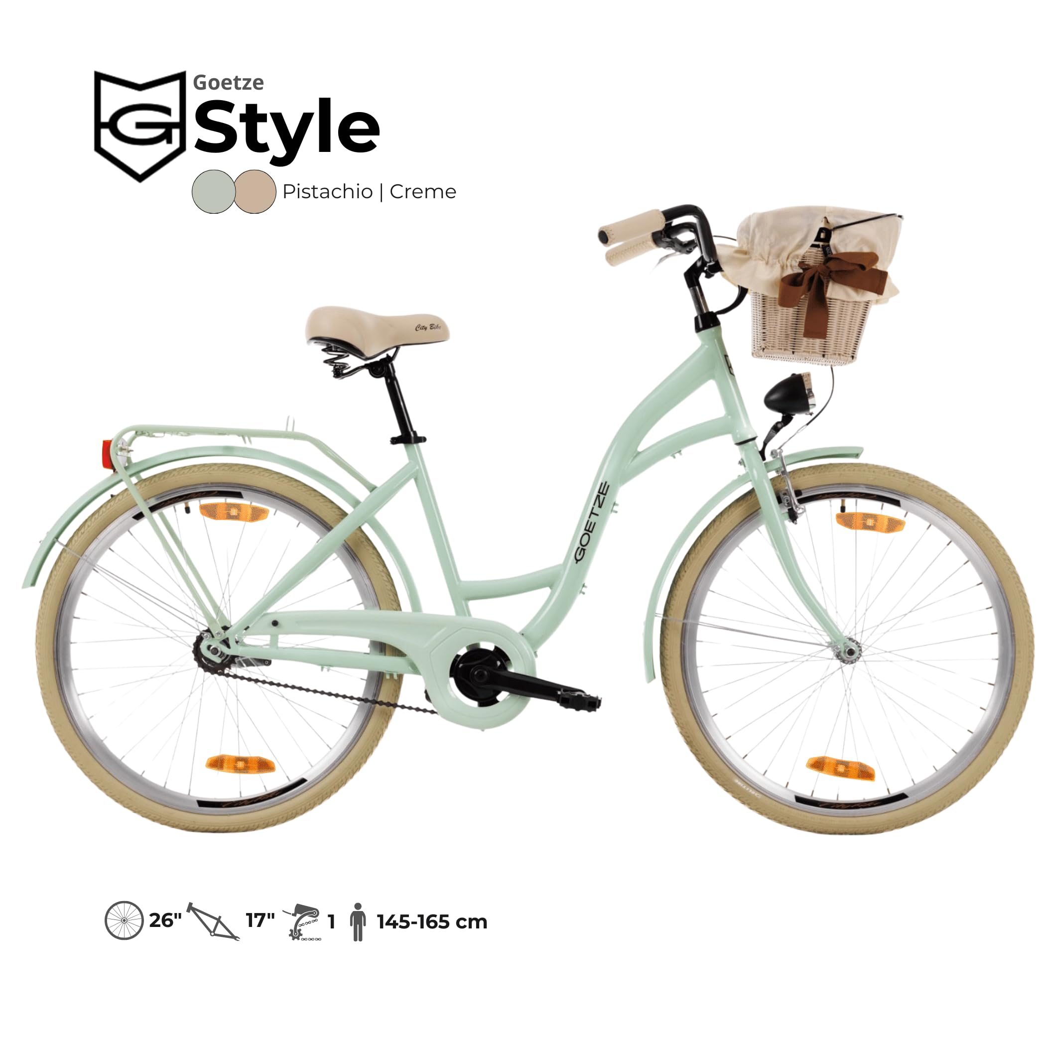 Goetze Style 26 Zoll Damen Citybike im Hollandrad-Look, 1-Gang