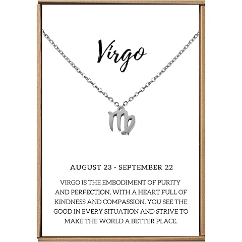 VIY Personal Card Virgo gifts for women, Birthday gifts for women, Virgo necklace for woman