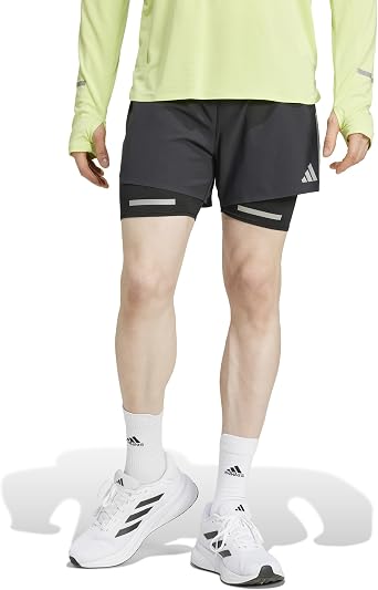 Adidas Mens Ultimate Running Reflective Two-in-one Shorts