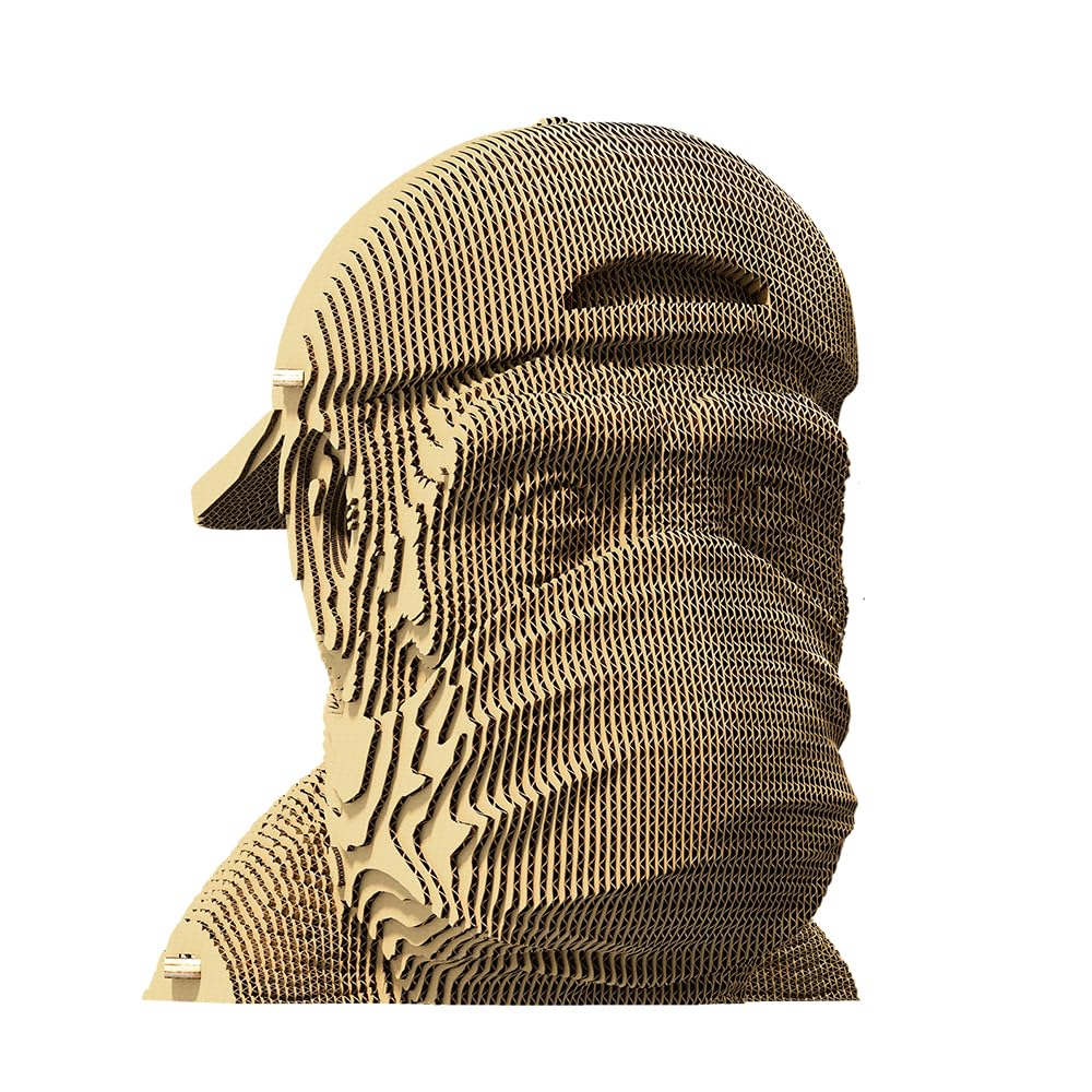 CARTONIC AFFE Nichts Sagen 3D-Puzzle aus Karton – Skulptur-Bausatz