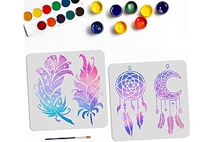 Dream Catcher Stencil, Feather Dream Catcher Painting Stencil, 11.8"×11.8"
