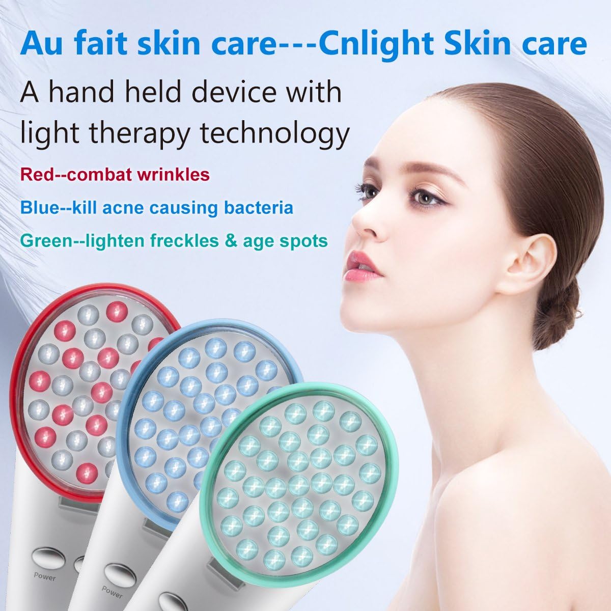 led Proton Photon Skin Therapy Light mask Radiation Firm Lift Treatment Benefits for Wrinkles Side Effect Tightening SPA Reduce Fine Lines and Wrinkles,Three Color Included [Energy Class A+]