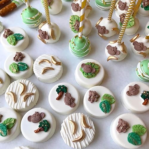 Miniatura 8 de Moldes de silicona de mono, plátano 3D, hojas de Monstera tropicales, moldes de fondant, moldes de decoración de pasteles de chocolate para hornear,