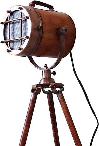 Miniatura 5 de collectiblesBuy Lámpara de pie baja vintage marina modelo de estudio antiguo reflector con trípode