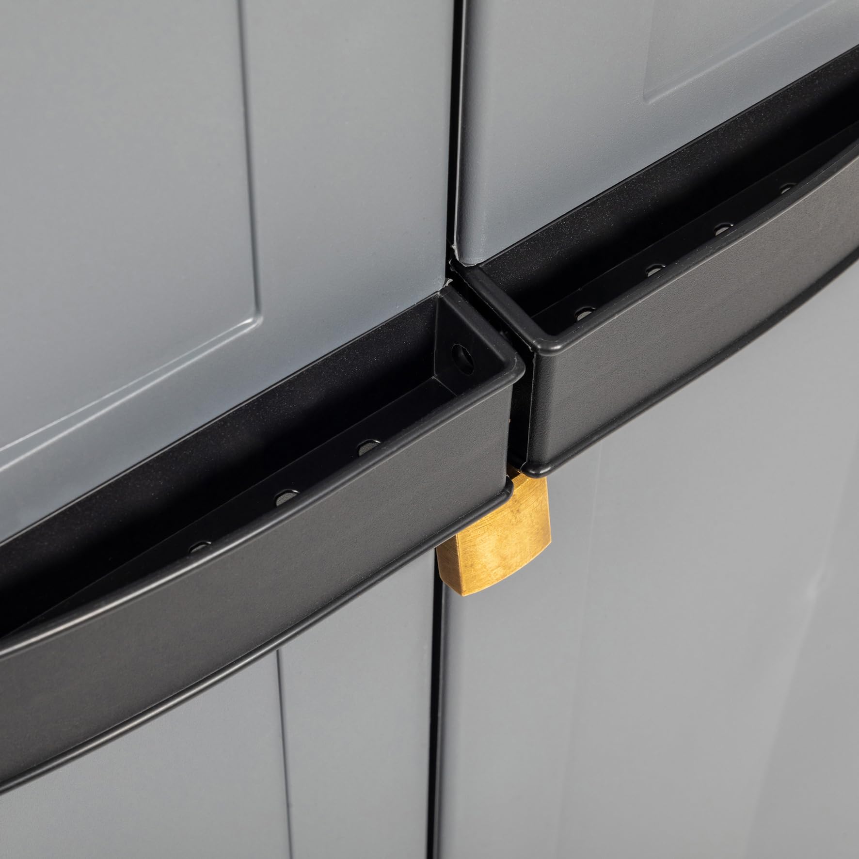 TOOMAX Kleiderschrank Trend Midi 3-türig schwarz/basaltgrau 97x37x165 cm aus recyceltem Kunststoff UV-beständig abschließbar