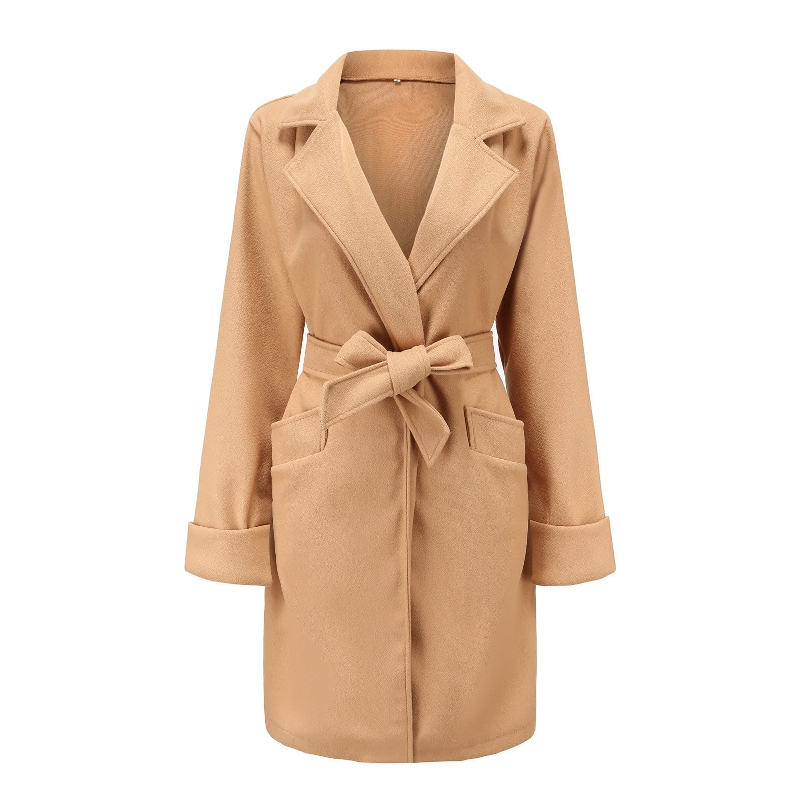 Women‘S Fashion Fall And Winter New Long Sleeve Plaid Print Button Open Front Long Cardigan Outerwear