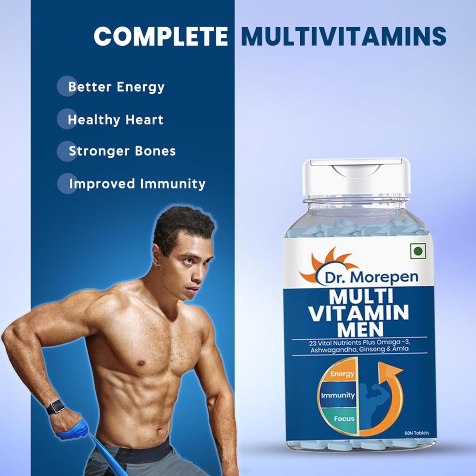 Dr. Morepen Multivitamin Men & Omega 3 Triple Strength - Softgel 2