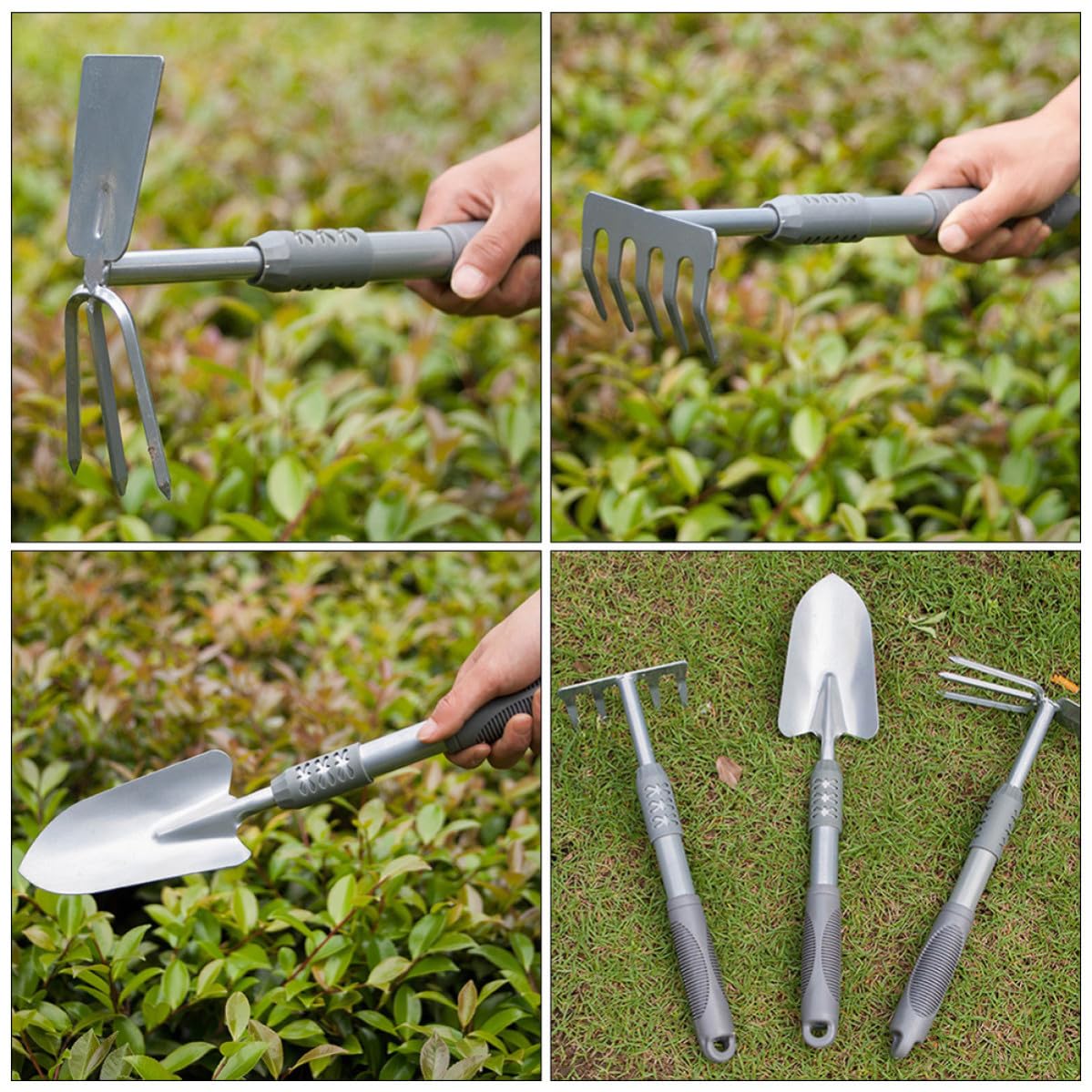 Pala de Jardinería de Acero y PVC, Multifuncional para Siembra