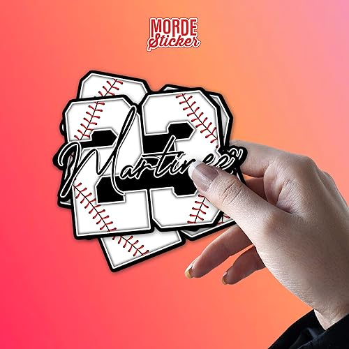 Miniatura 6 de Calcomanía con nombre personalizado, calcomanía de casco de béisbol y sóftbol, calcomanías de vinilo troqueladas para casco duro, laptop, botella