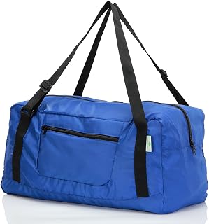 HOLYLUCK Foldable Travel Duffel Bag - Lightweight Gym & Weekend Luggage for Men Women (Blue)