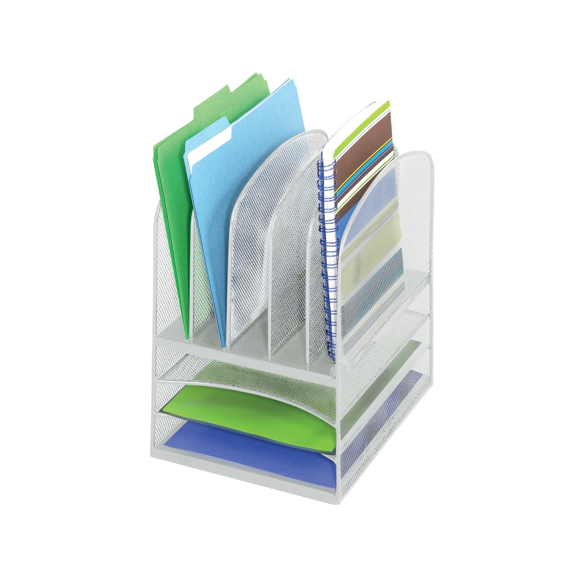 Safco ONYX BUREAU 3 HORIZ 5 VERT WH - Organisateur de Bureau Blanc en Maille