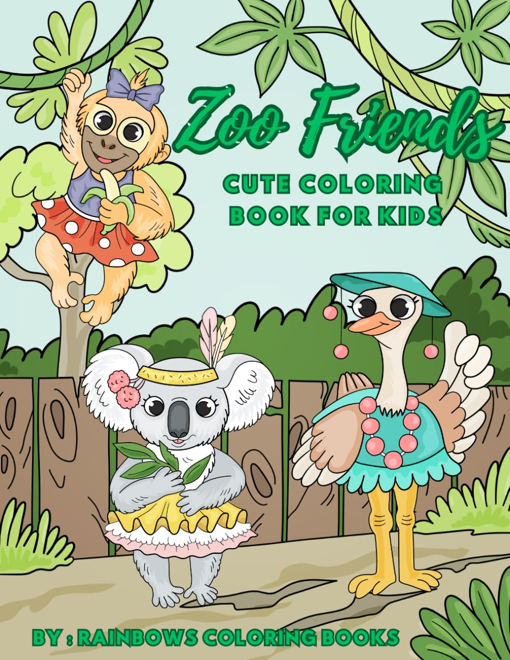 Zoo Friends Coloring Book: Cute Zoo Fiends Coloring Book For Kids
