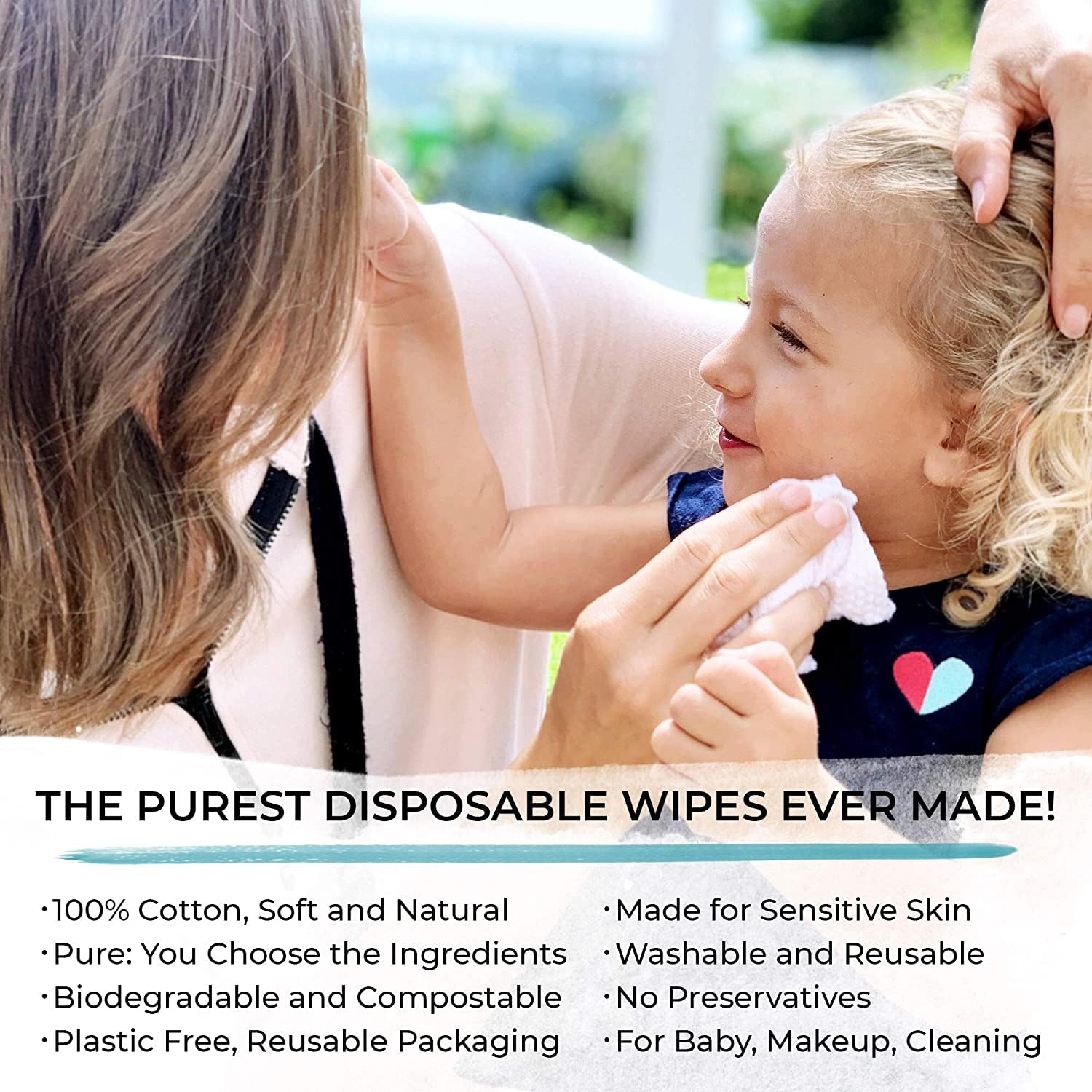 Wild & Pure Cotton Dry Wipes | 4-Pack Refill Rolls | 100% Biobased | Made in the USA | OEKO-TEX Unbleached & Repurposed Virgin Cloth | Soft & Absorbent | Compostable