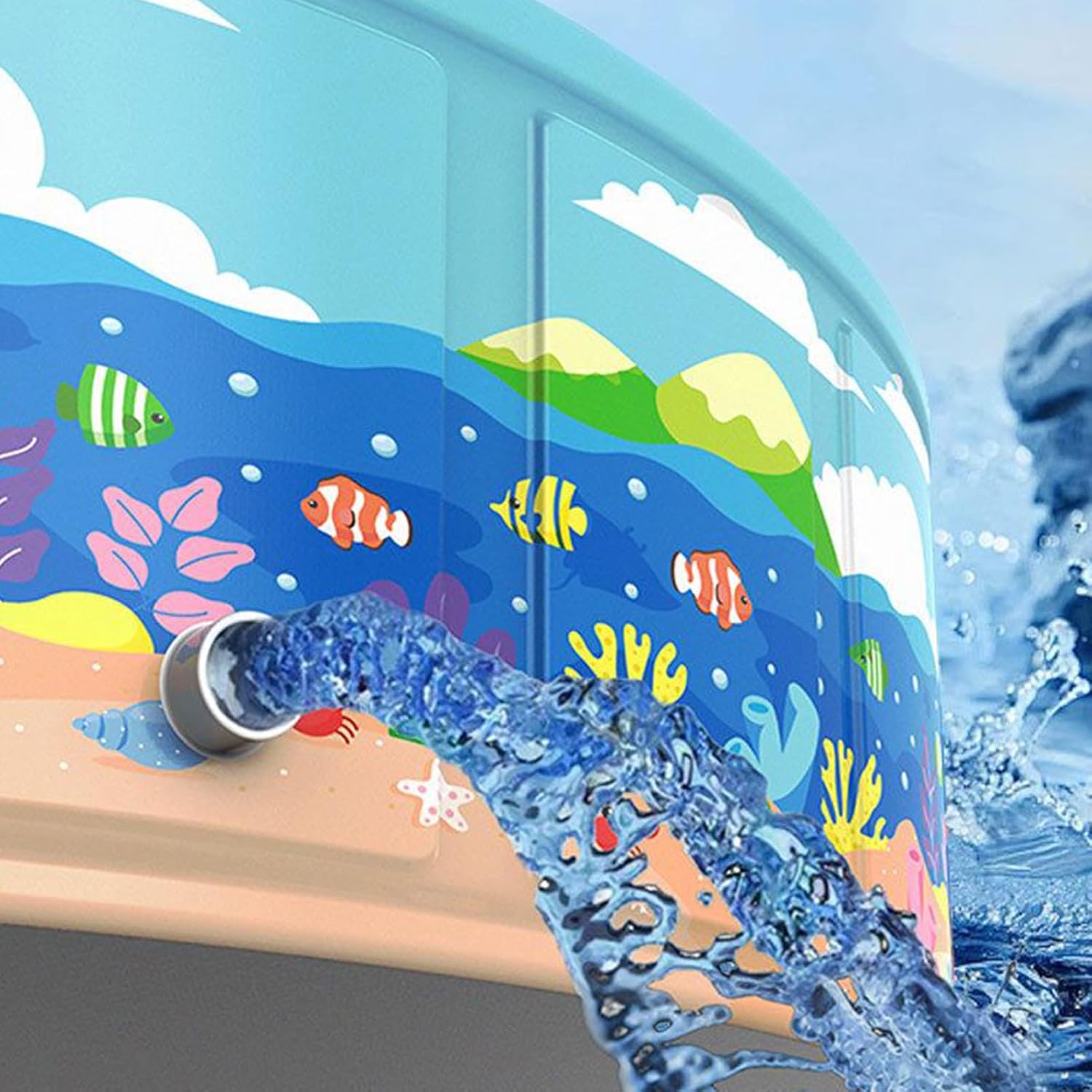 Kids Wading Pool | PVC Non-Inflatable Child Folding Bath Pool | Portable Bathing Tub for Backyard Garden Yard Water Party