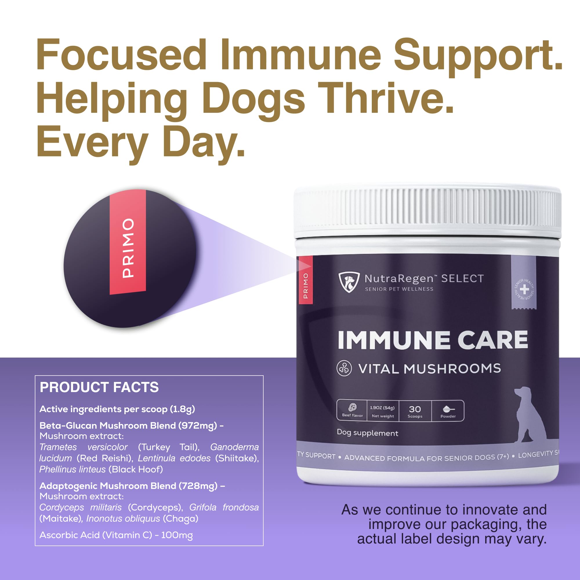 NutraRegen Primo Dog Mushroom Supplement with Turkey Tail – Immune Support — Amazon image 5